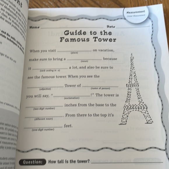 50 Fill-in Math Word Problems Book - Picture 5 of 9